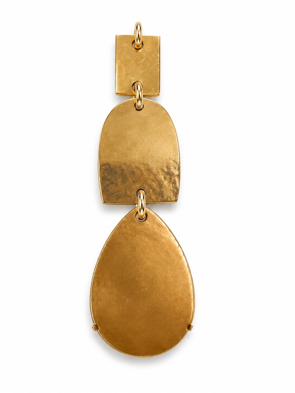 ZARA Green and Brown Tiered Drop Earrings Never Worn - Picture 2 of 2